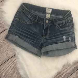 Arden B denim shorts low rise
